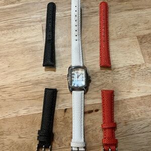 Womens INVICTA Lupah Limited Edition Silver  Watch Set 3 Interchangeable Bands